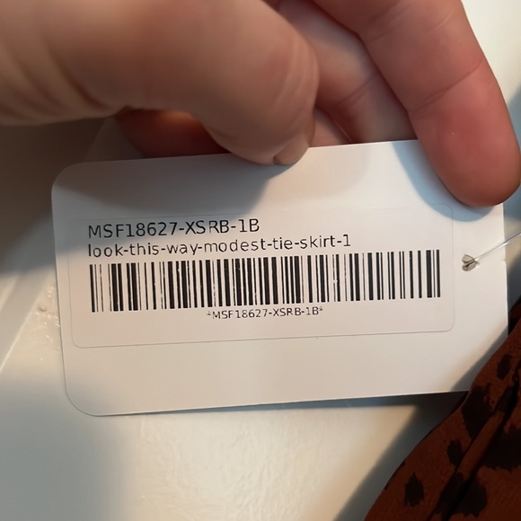 Cheetah Tie Midi Skirt-XS - Picture 7 of 7